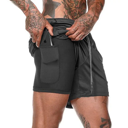 Men's Sport Shorts cool Double-deck Running Shorts