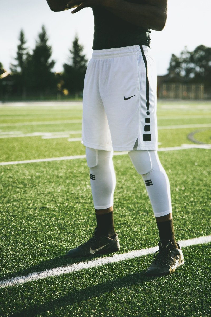 Full-Length Padded Knee Sleeve - White