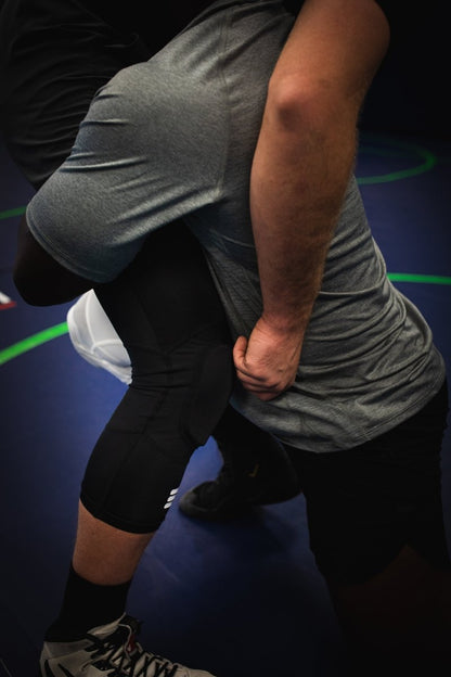 Mid-Length Padded Knee Sleeve - Black