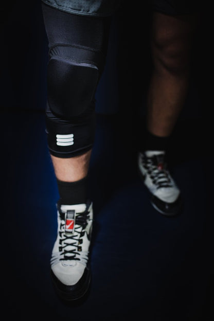 Mid-Length Padded Knee Sleeve - Black